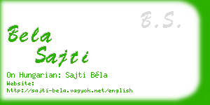 bela sajti business card